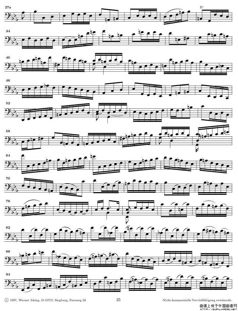 巴赫无伴奏大提琴练习曲之五