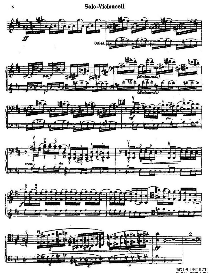 CELLO CONCERTO in B minor小提琴谱