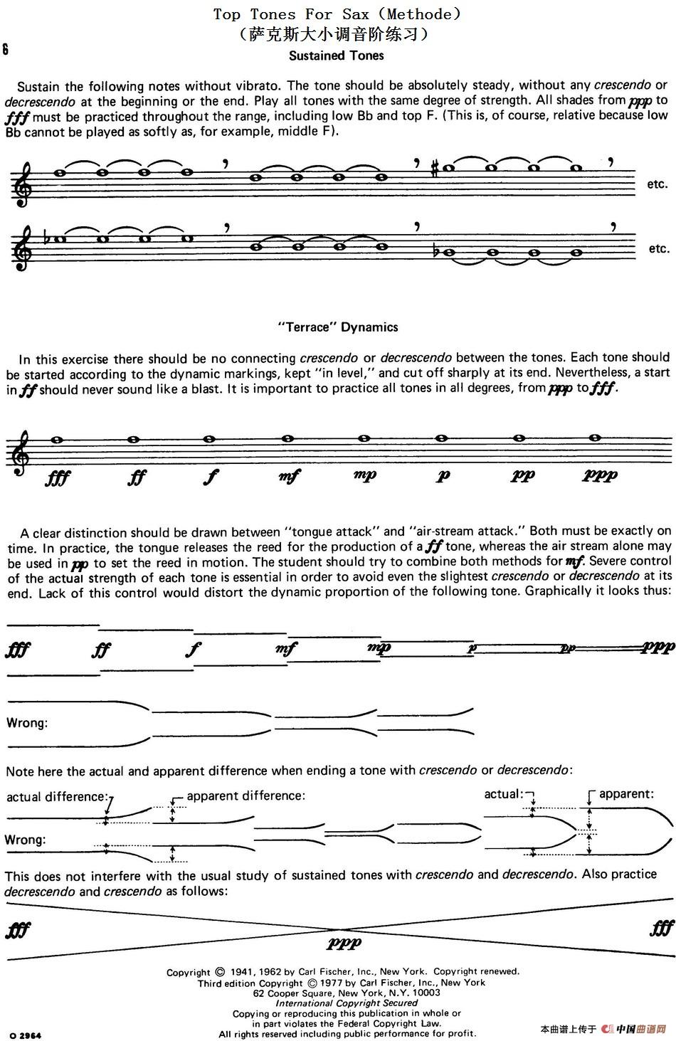 Top Tones For Sax（Methode）（萨克斯大小调音阶练习