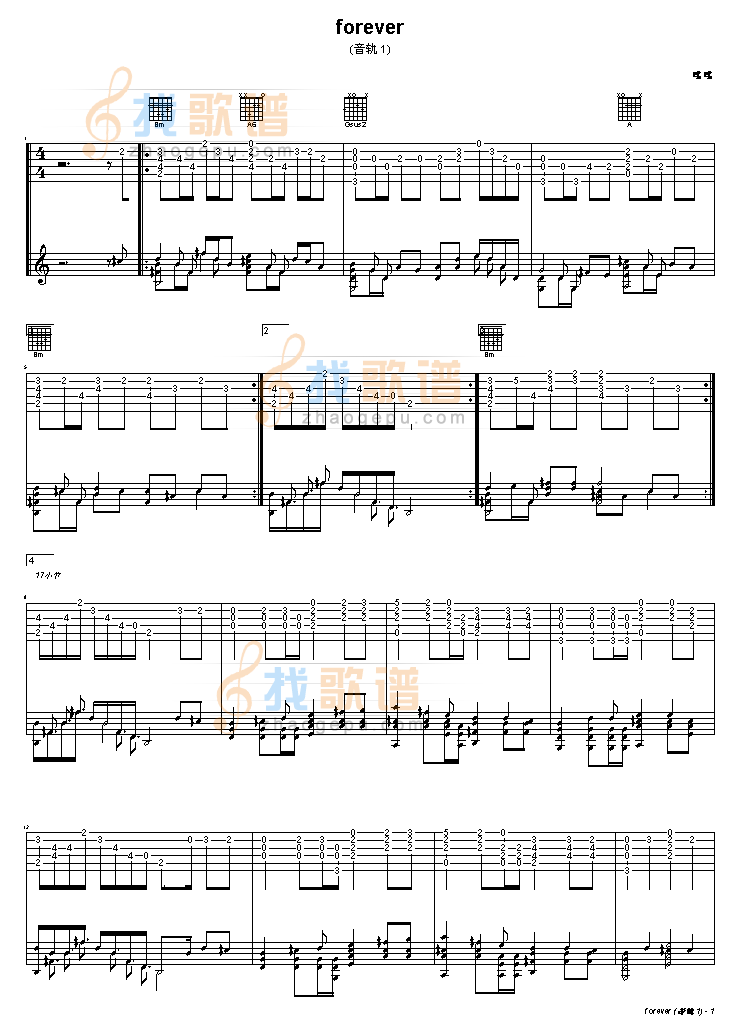 Forever(vos)吉他谱( GTP 六线谱)吉他谱