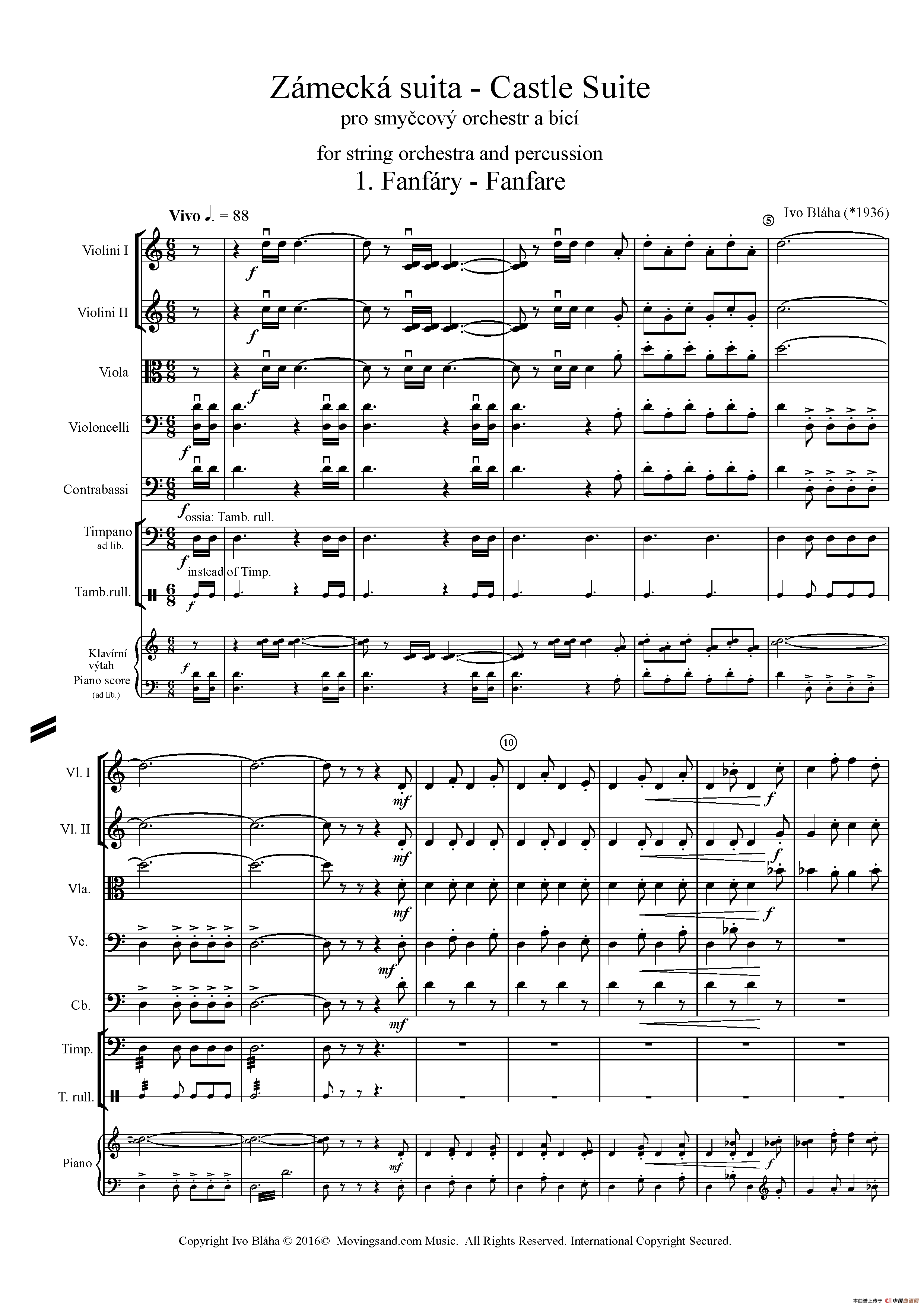 Ivo Blaha Zamecka suita - Full Score（城堡套曲）