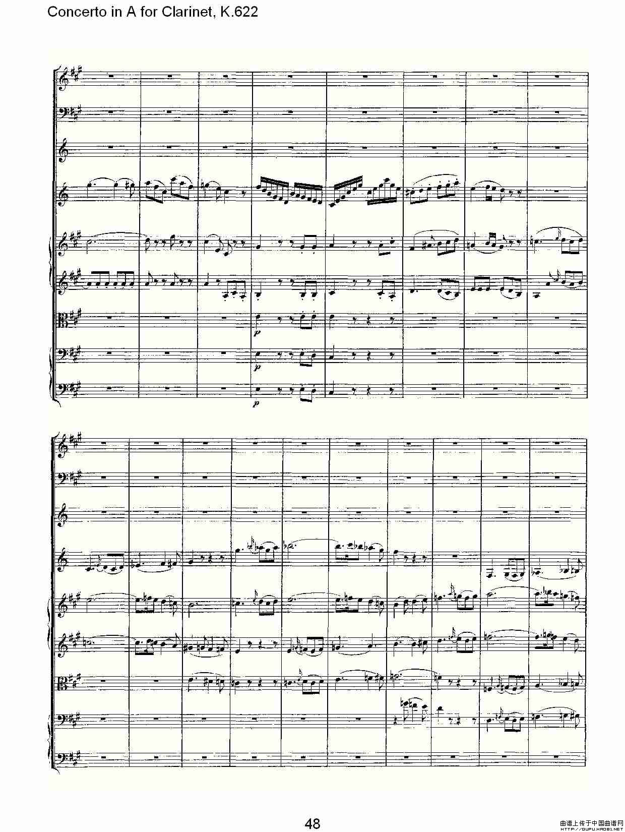 Concerto in A for Clarinet, K.622（A调单簧管协奏曲, K