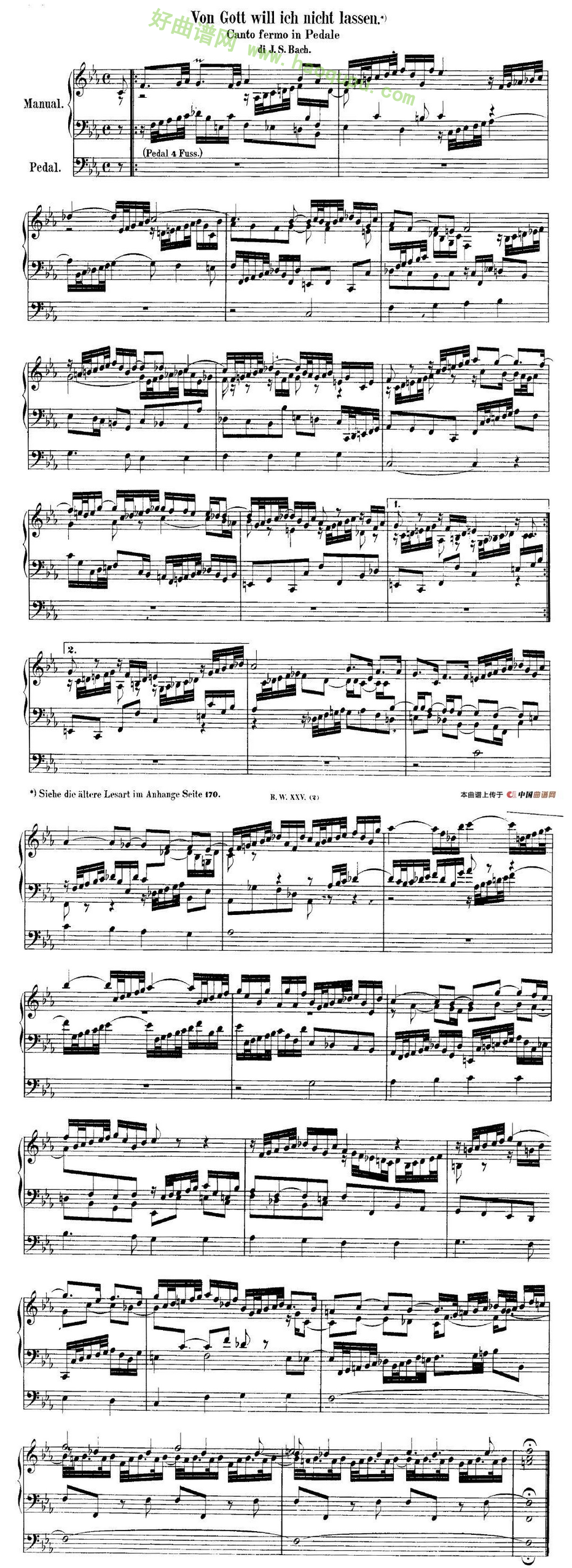 《巴赫18首赞美诗前奏曲》（8）（双排键电子琴）电子琴简谱