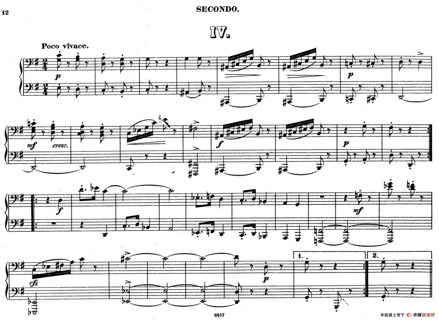 Zwolf Original-Compositionen fur Pianoforte zu 4 Handen Op.5