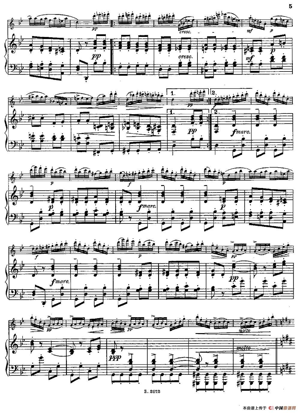 Die Mühle（Op.55 No.4）（长笛+钢琴伴奏）