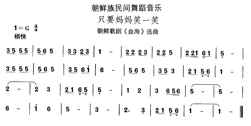 中国民族民间舞曲选（十一)朝鲜族舞蹈：只要妈