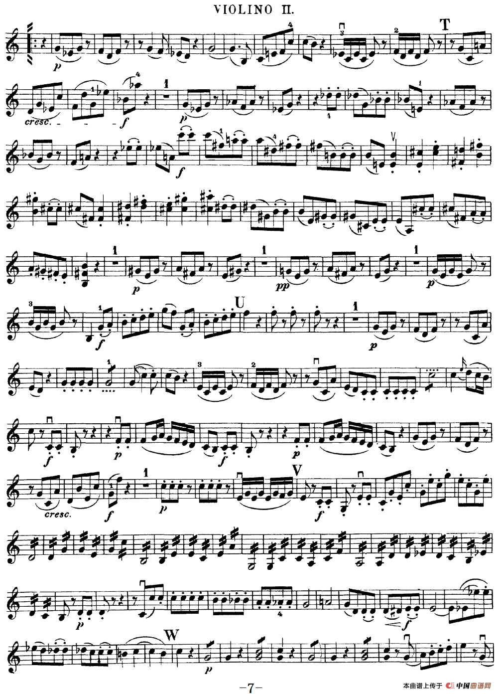 Mozart《Quartet No.19 in C Major,K.465》（Violin 2分谱）
