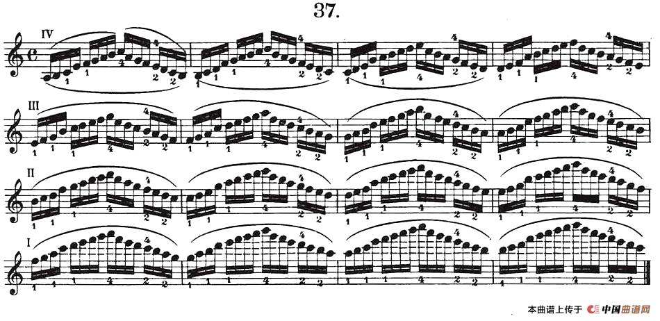 小提琴换把练习·作品第八号（第五节）小提琴谱