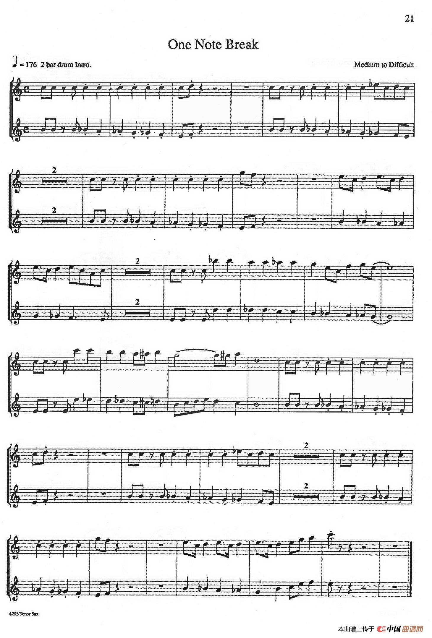 16首爵士二重奏：One Note Break