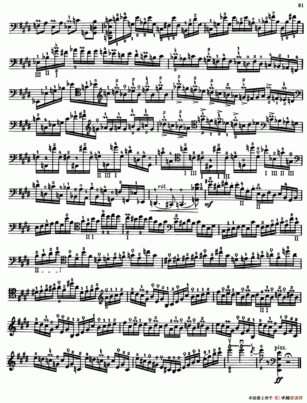 大提琴高级练习曲40首 No.37（波音练习）