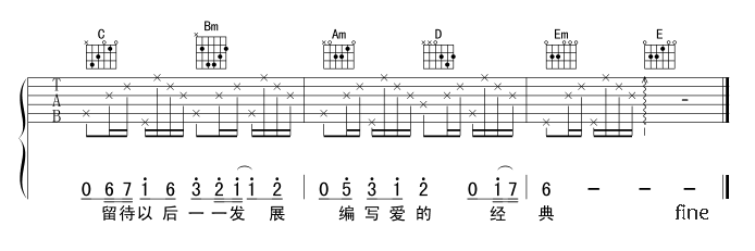 相逢何必曾相识吉他谱( 六线谱)-吉他谱