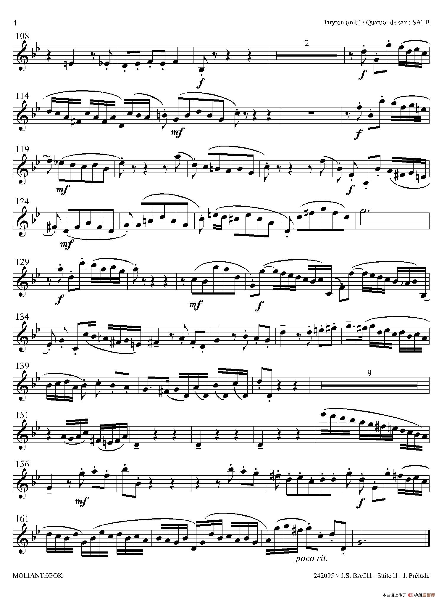 Suite anglaise No 2,BWV 807（法国组曲之二·前奏曲）（