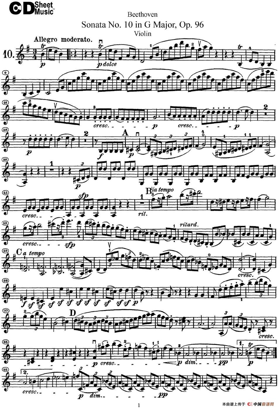 Violin Sonata No.10 in G Major Op.96_3