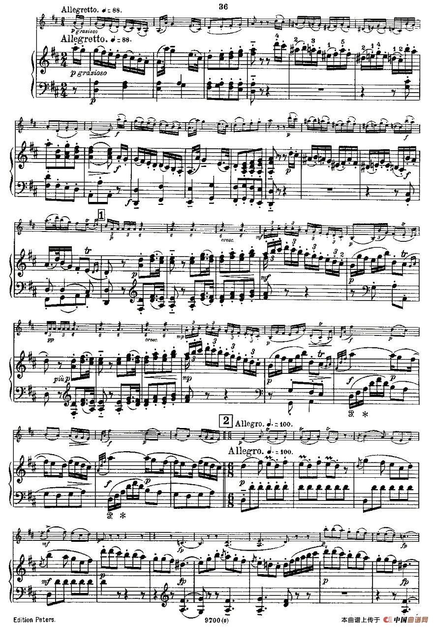 Mozart - Violin Sonata No.3, KV. 306（第三小提琴奏鸣曲