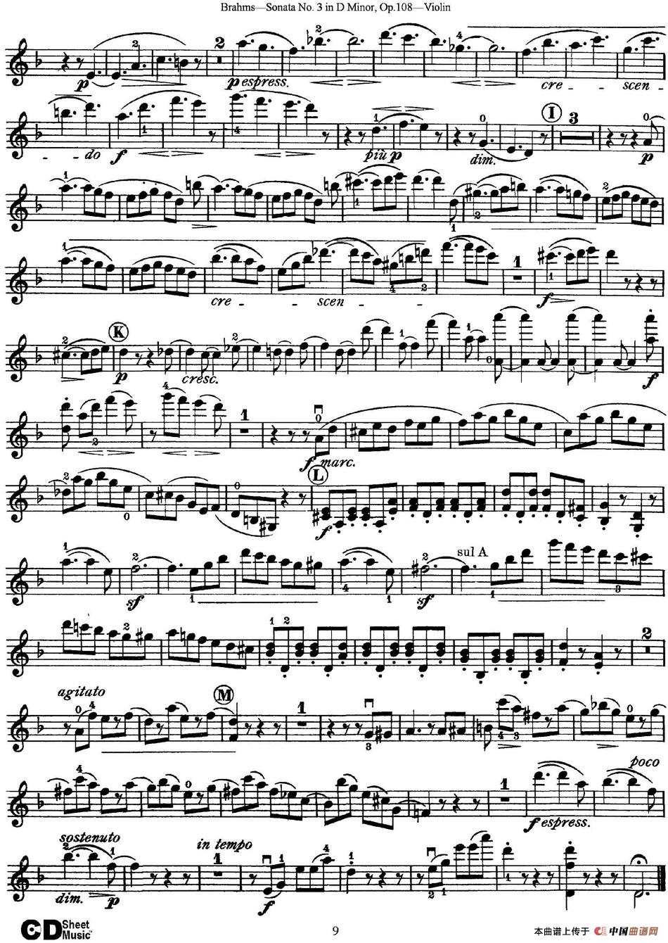 Violin Sonata No.3 in D Minor Op.108