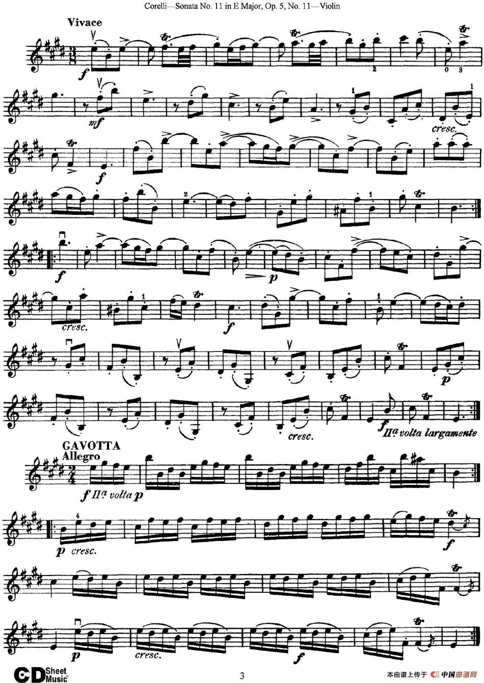 Sonata No.11 in E Major Op.5 No.11