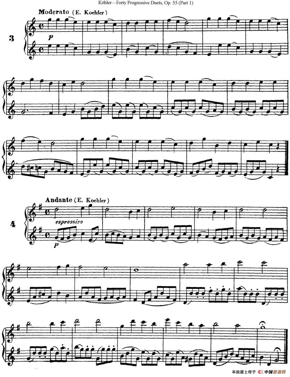 柯勒40首长笛提高练习曲OP.55（NO.3-NO.4）