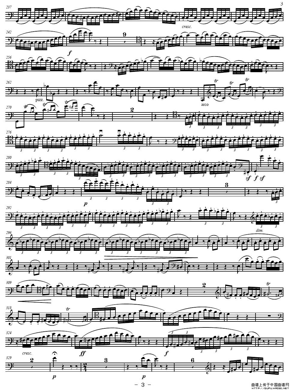 贝多芬 C大调三重协奏曲 第三乐章 作品56（大提