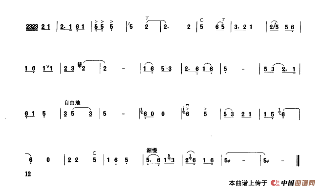 翻身道情（板胡曲集第二级）