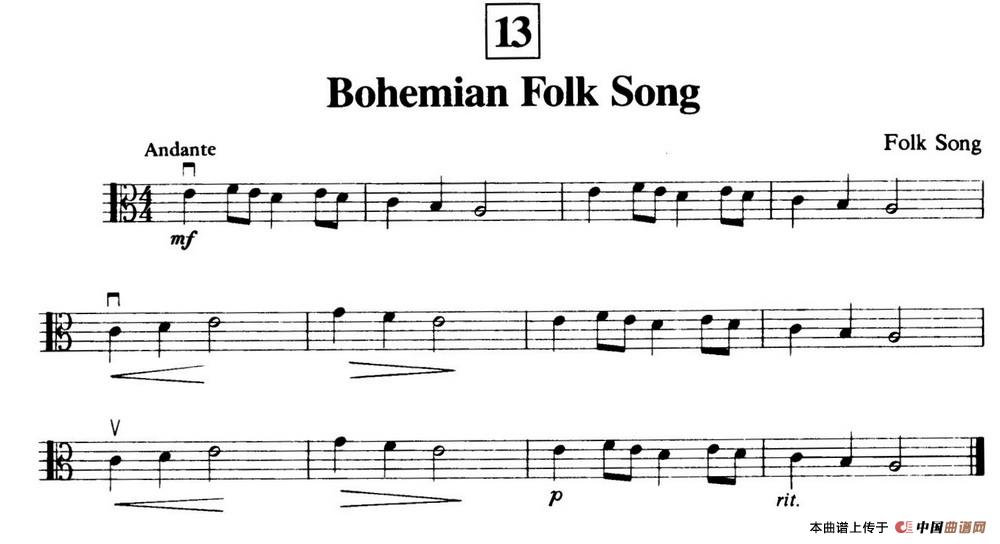 Bohemian Folk Song（中提琴）