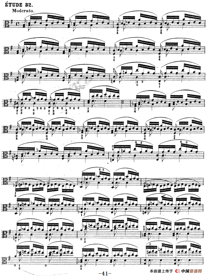克莱采尔《中提琴练习曲40首》（ETUDE 30-32）