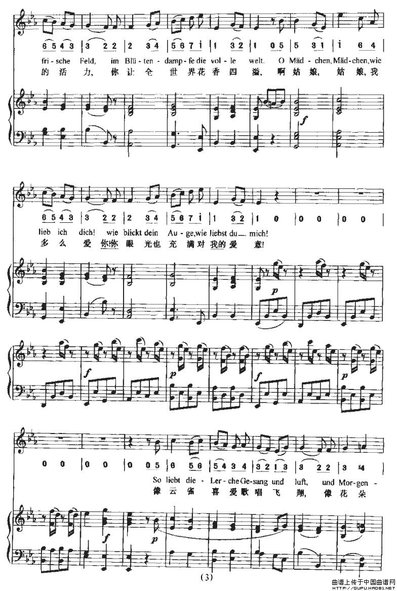 Mailied（五月之歌）（中外文对照、正谱+简谱）