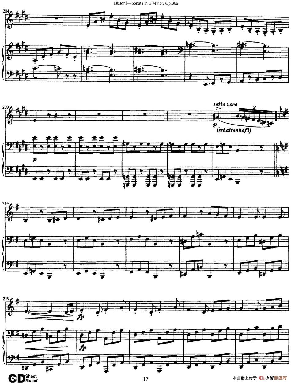 Violin Sonata No.2 in E Minor Op.36（小提琴+钢琴伴奏）
