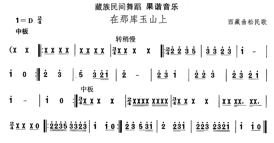 中国民族民间舞曲选（七)藏族舞蹈：果谐-在那玉