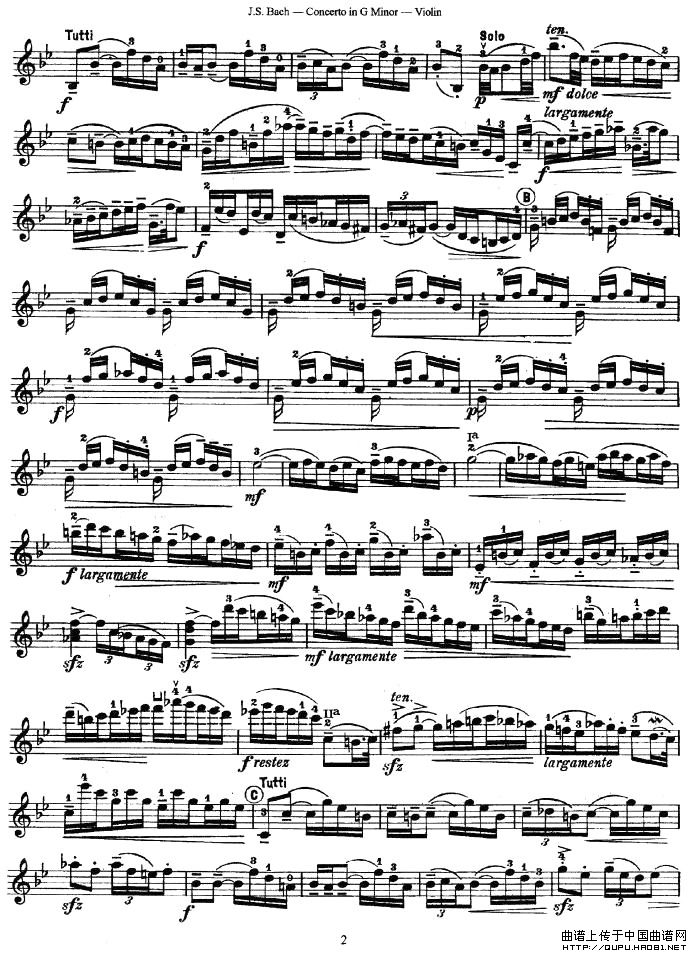 Concerto in G MinorG小调协奏曲小提琴谱