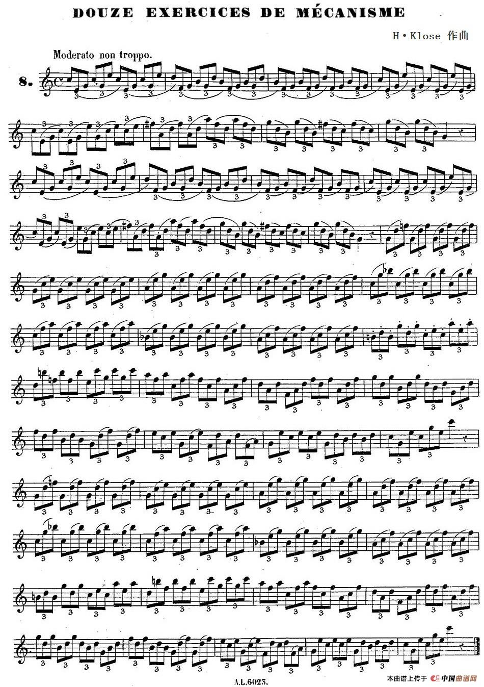 H·Klose练习曲（douze exercices de mecanisme—8）