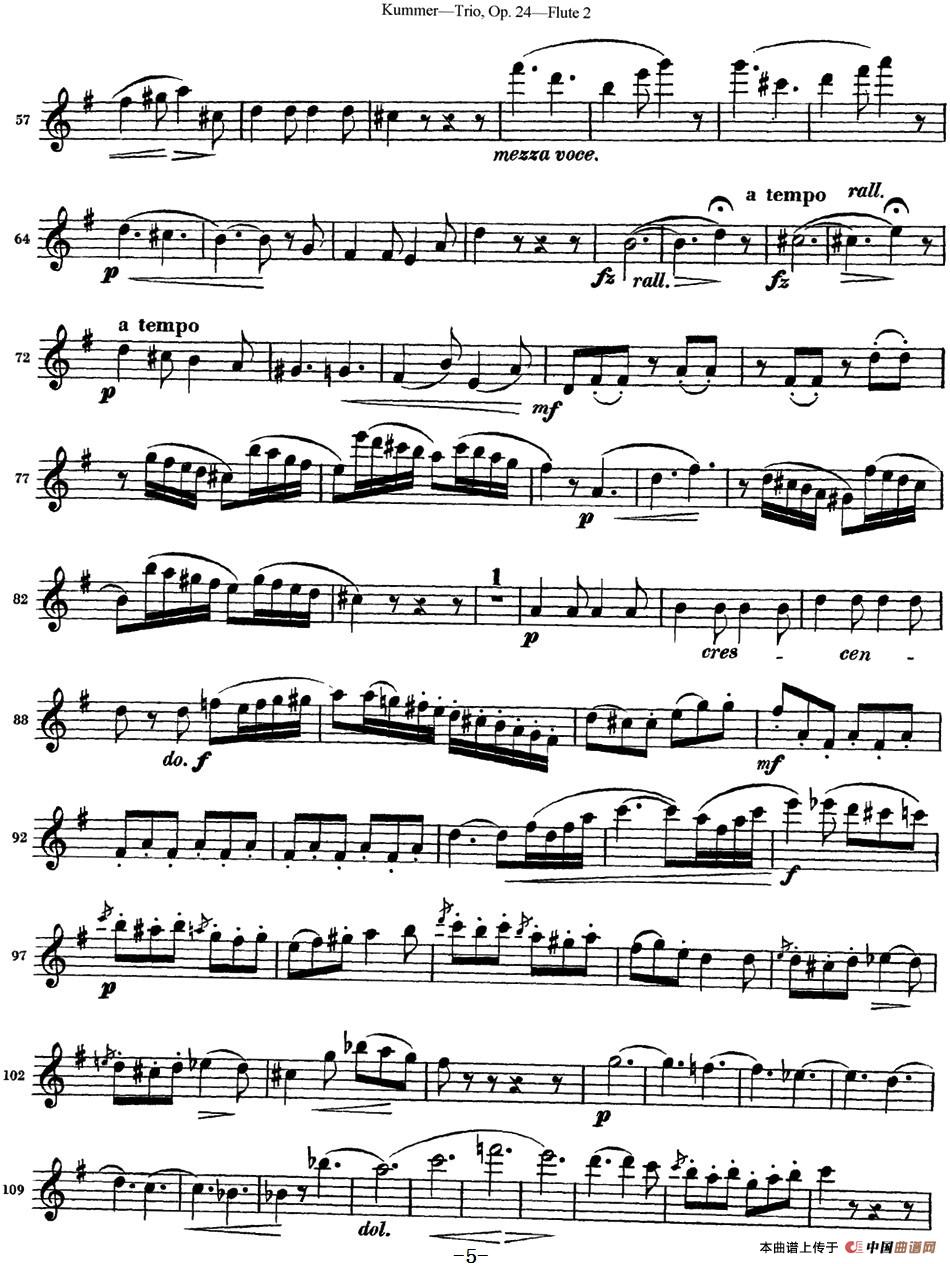 库默长笛三重奏Op.24（Flute 2）