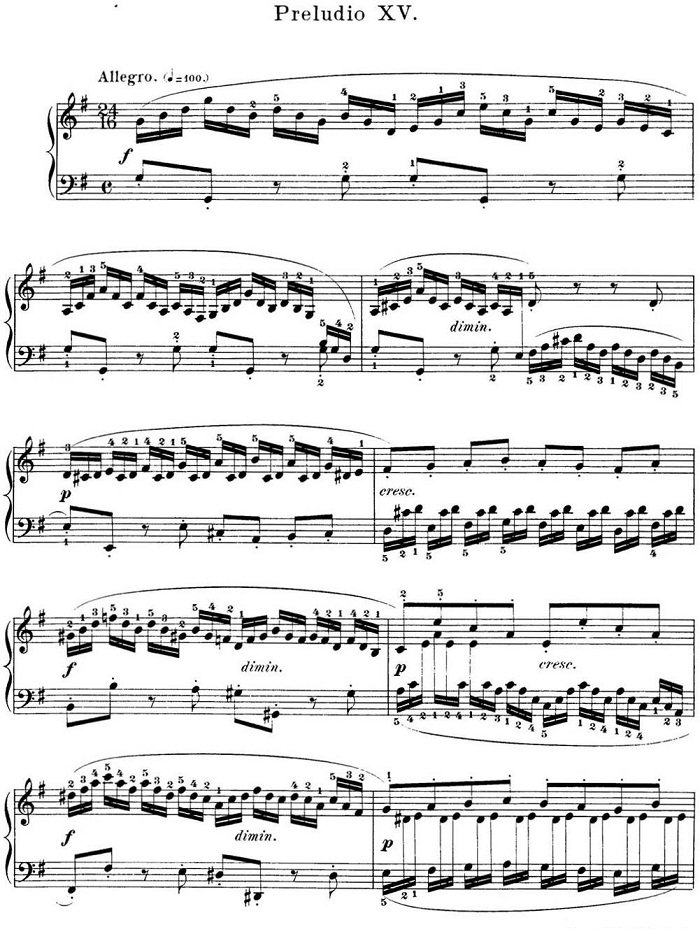 巴赫《平均律钢琴曲集·第一卷》之前奏曲（NO.15）