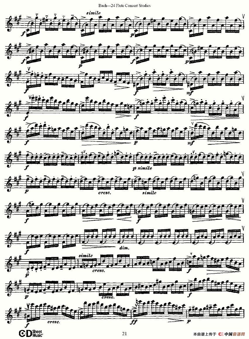 Bach-24 Flutc Concert Studies 之11—15（巴赫—24首长笛