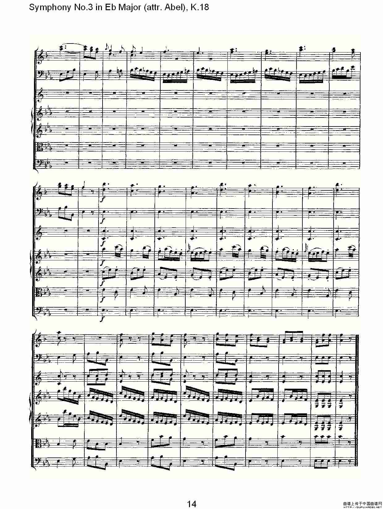 Symphony No.3 in Eb Major（attr. Abel)， K.1）