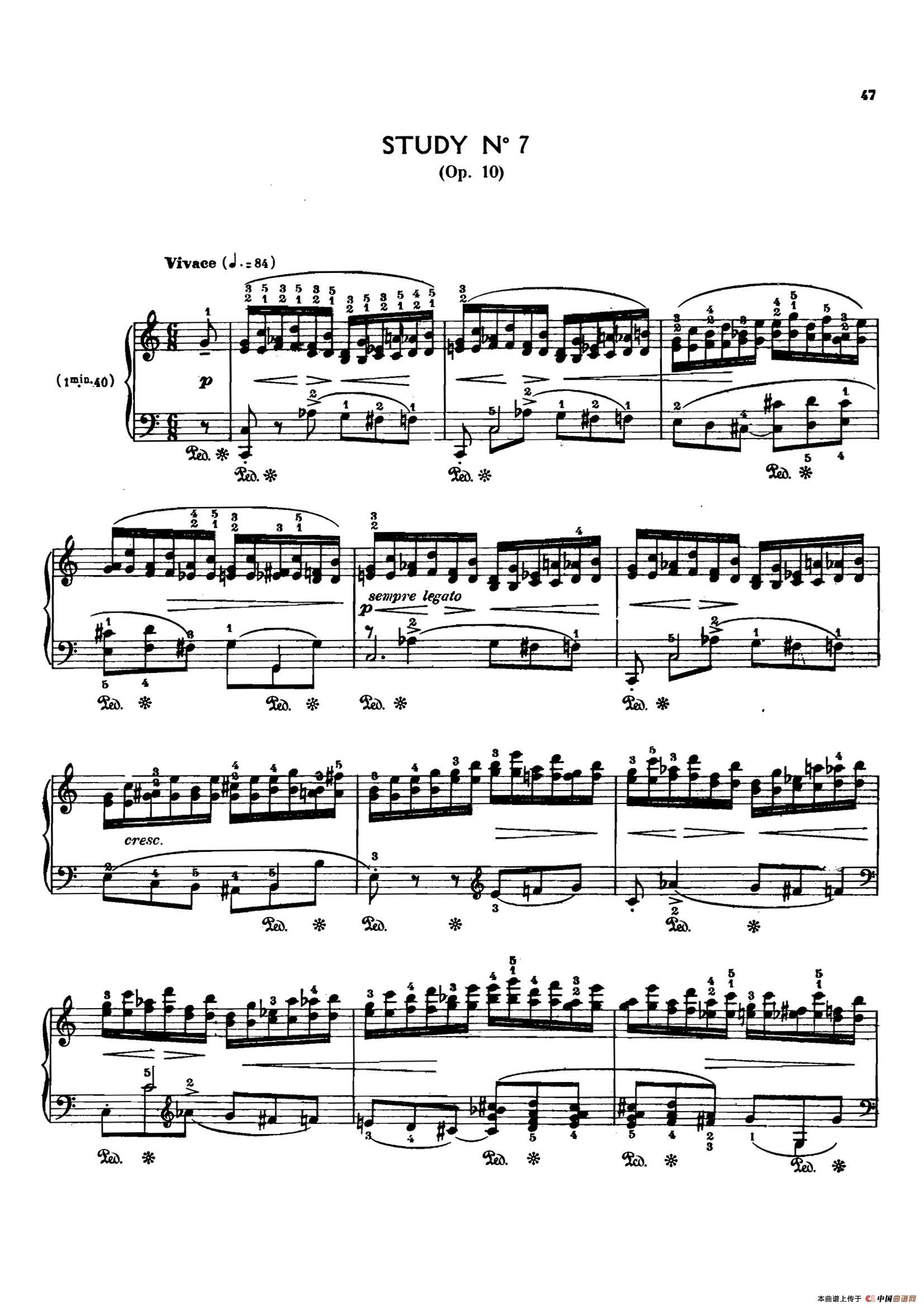 12 Etudes Op.10 柯尔托教学版（12首练习曲·7）