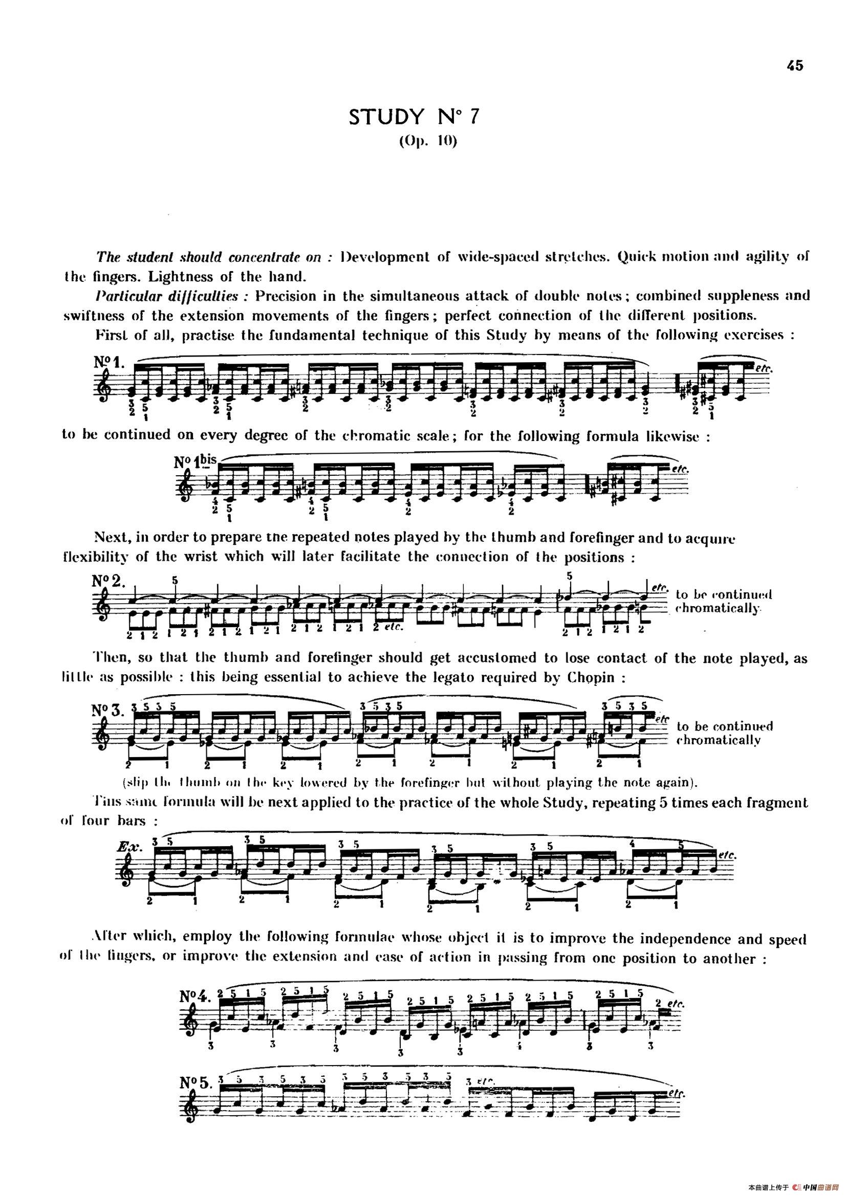 12 Etudes Op.10 柯尔托教学版（12首练习曲·7）