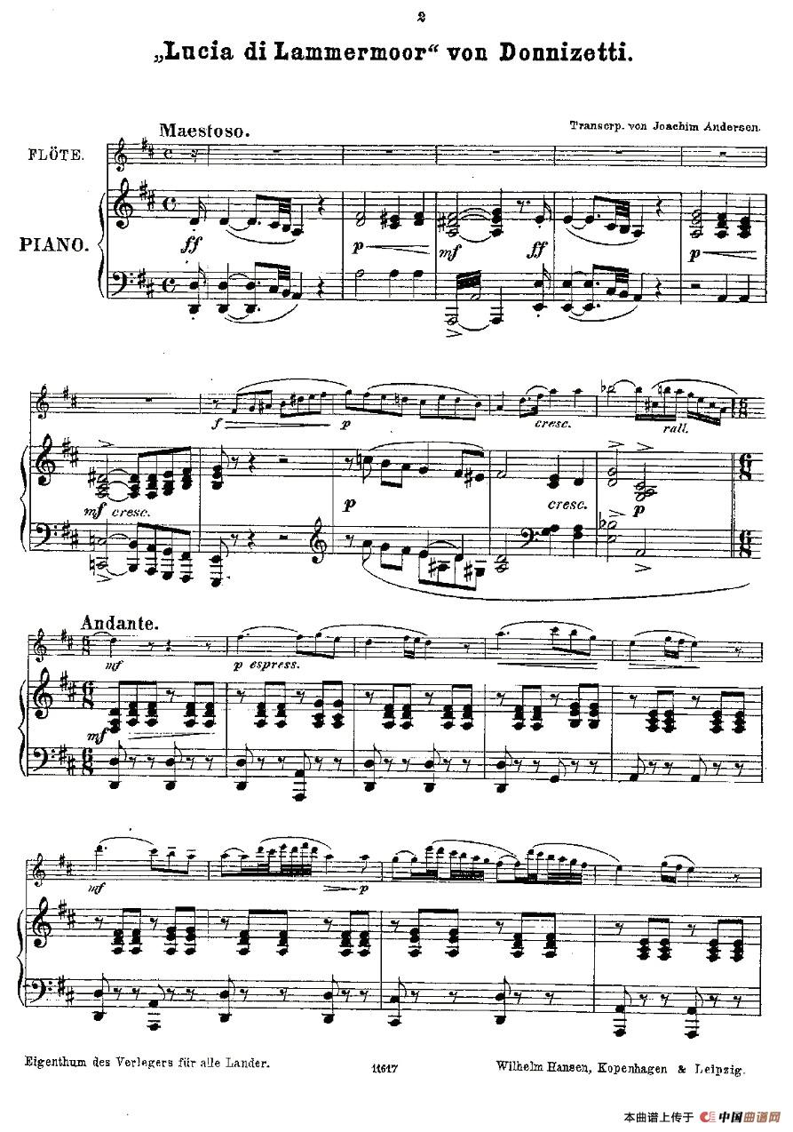Opern-Transcriptionen.Op.45-6（长笛+钢琴伴奏）