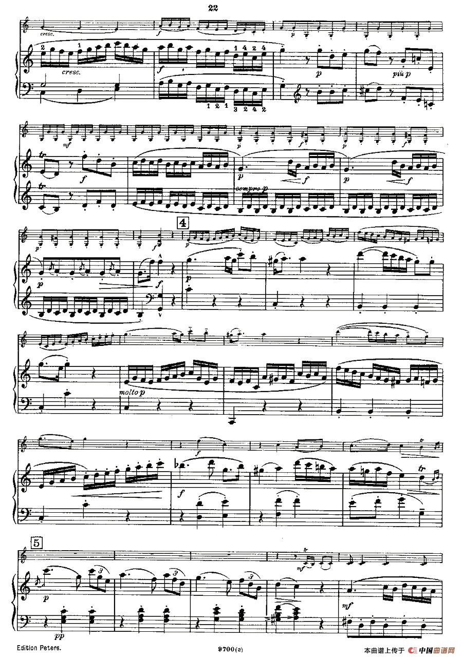 Mozart - Violin Sonata No.2, KV. 303（第二小提琴奏鸣曲
