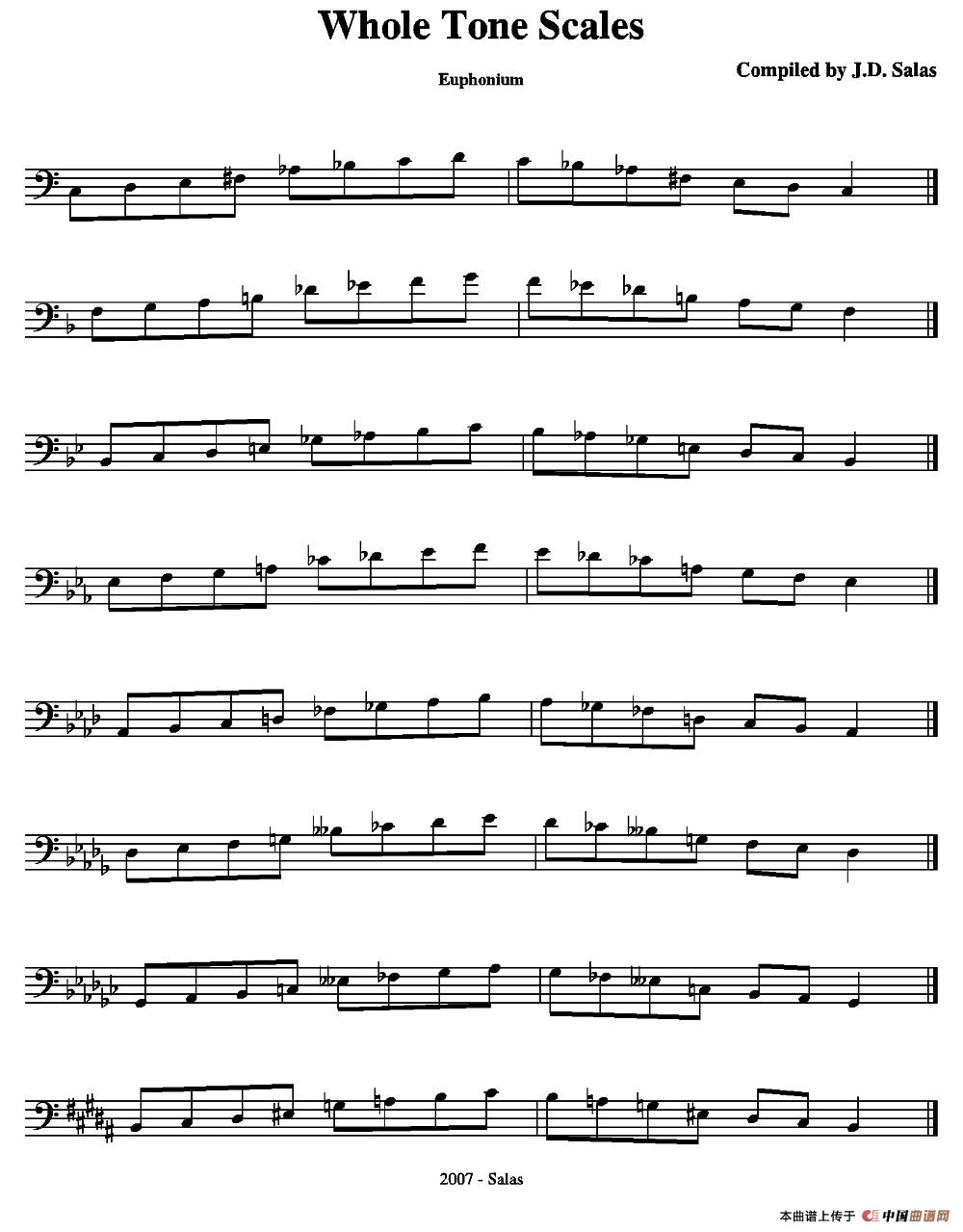 Whole-Tone Scales - Euphonium（上低音号练习教材选曲）