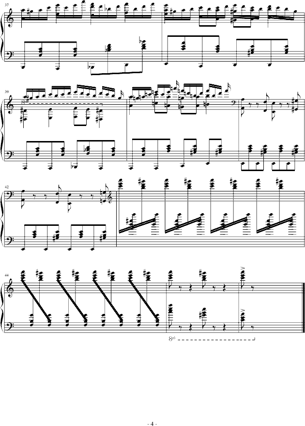 斗琴三-单人演奏版钢琴谱