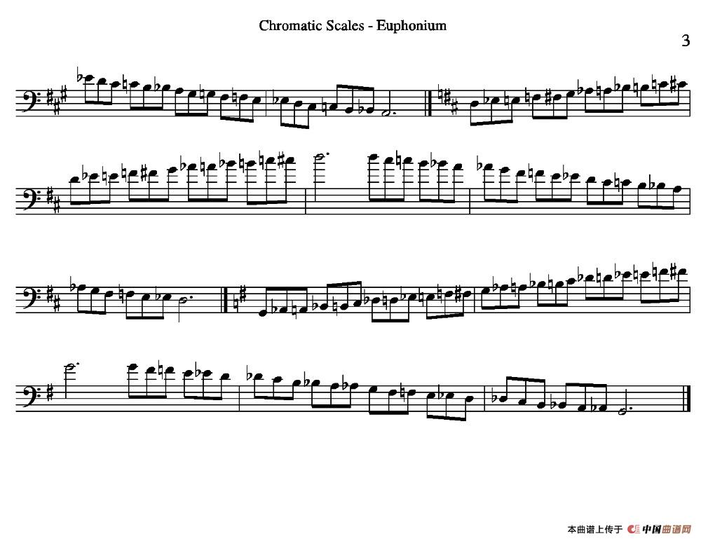 Chromatic Scales - Euphonium（上低音号练习教材选曲）