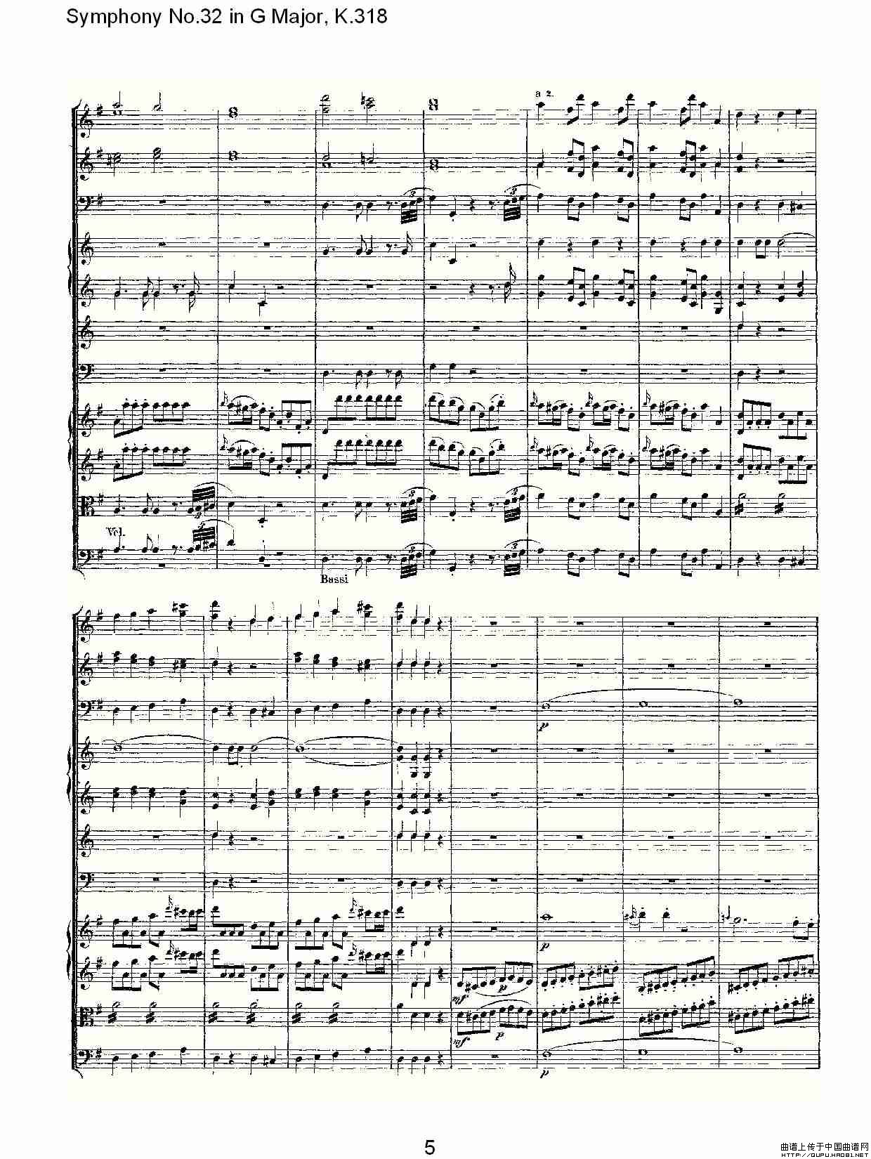 Symphony No.32 in G Major, K.318（G大调第三十二交响曲