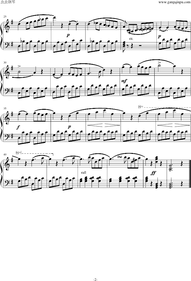 小奏鸣曲Op.168.No.2第一乐章钢琴谱