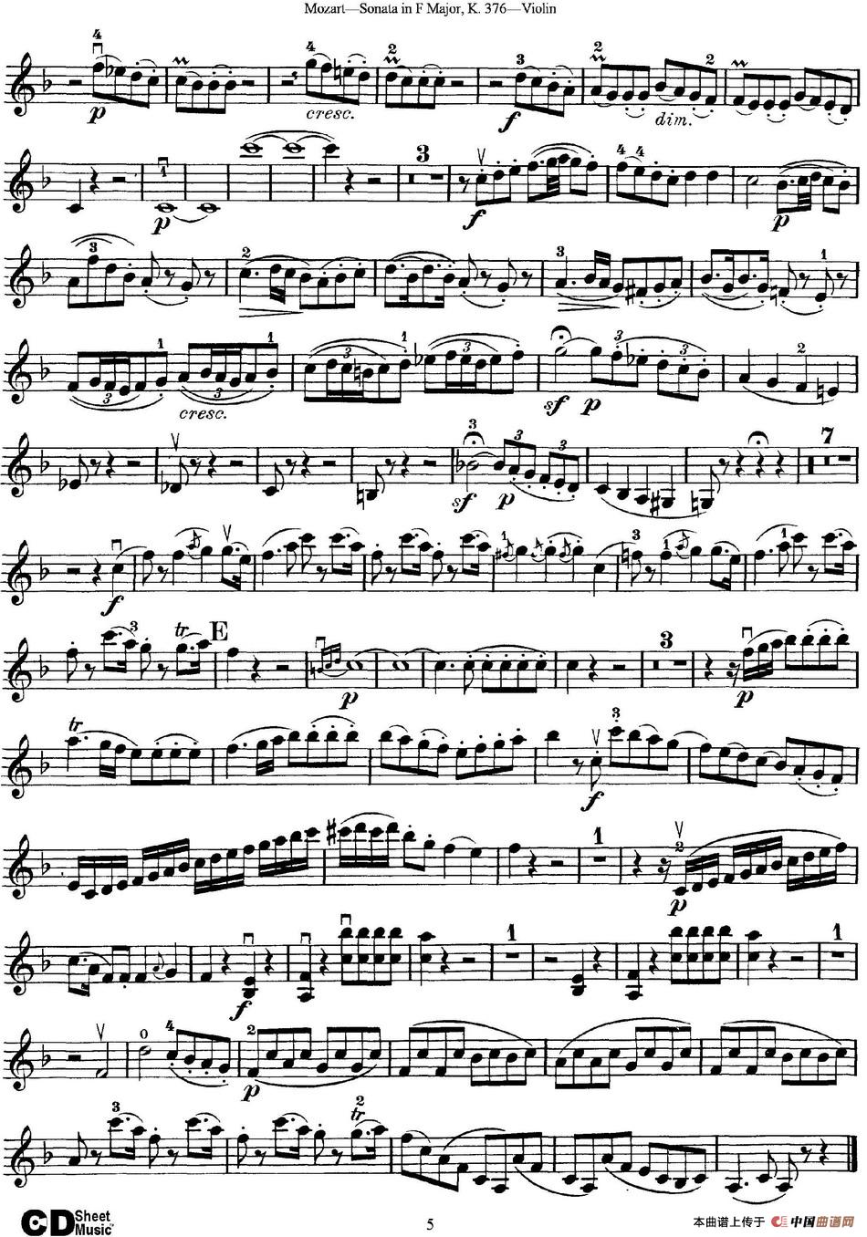 Violin Sonata in F Major K.376