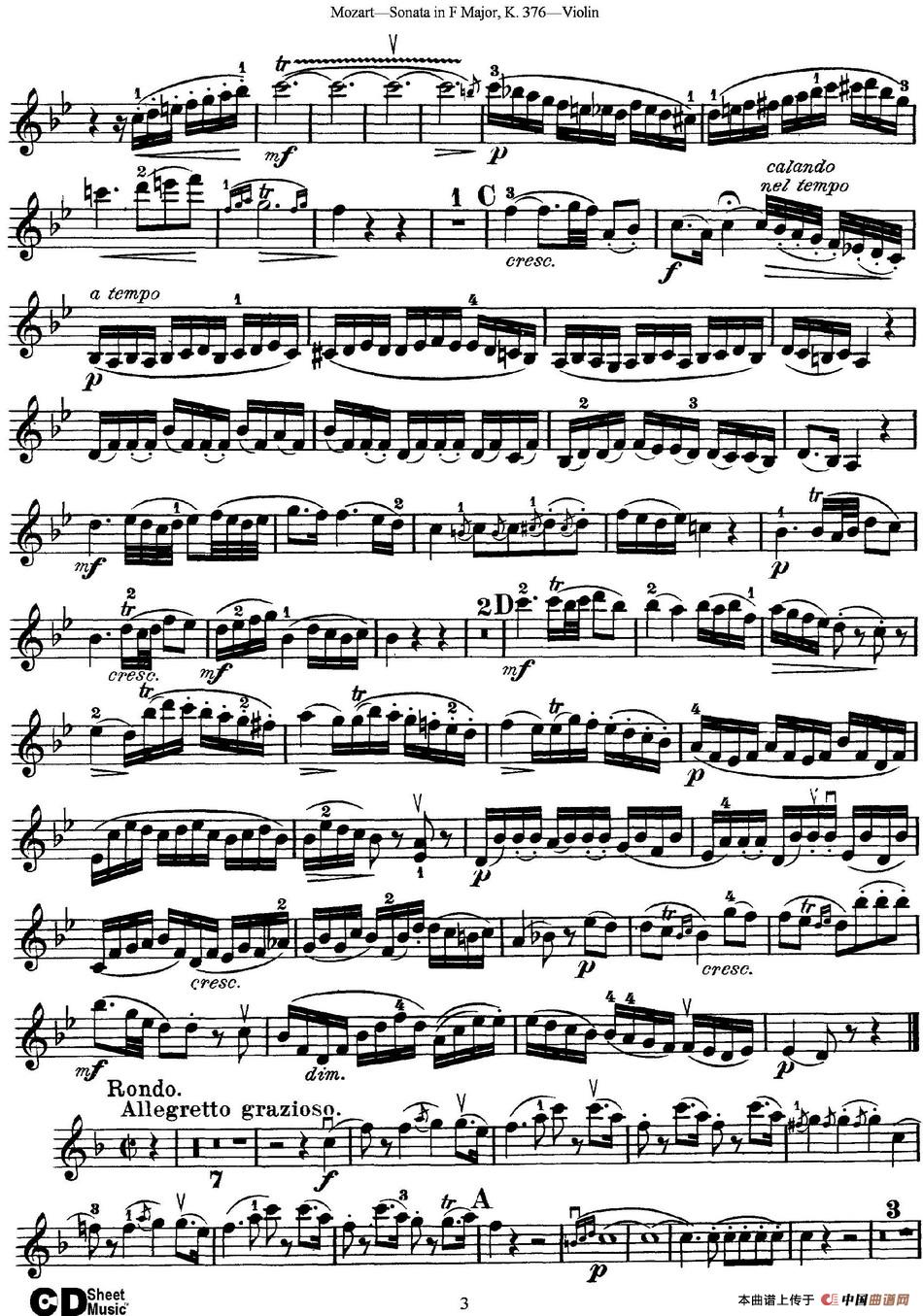 Violin Sonata in F Major K.376