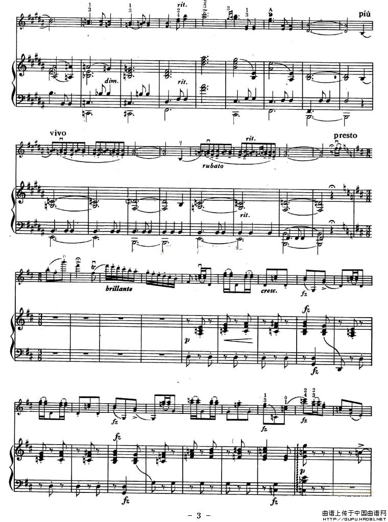 维也纳狂想曲（小提琴+钢琴伴奏谱）小提琴谱
