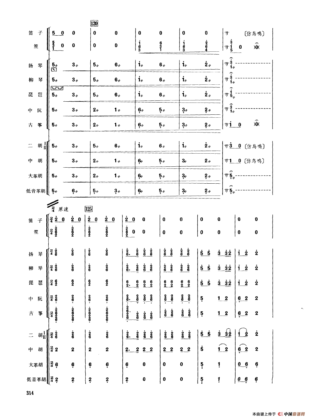 桃李报春（民乐合奏总谱）