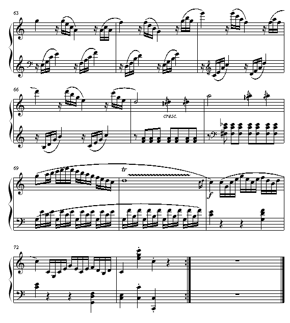 奏鸣曲 Sonatas K545钢琴谱