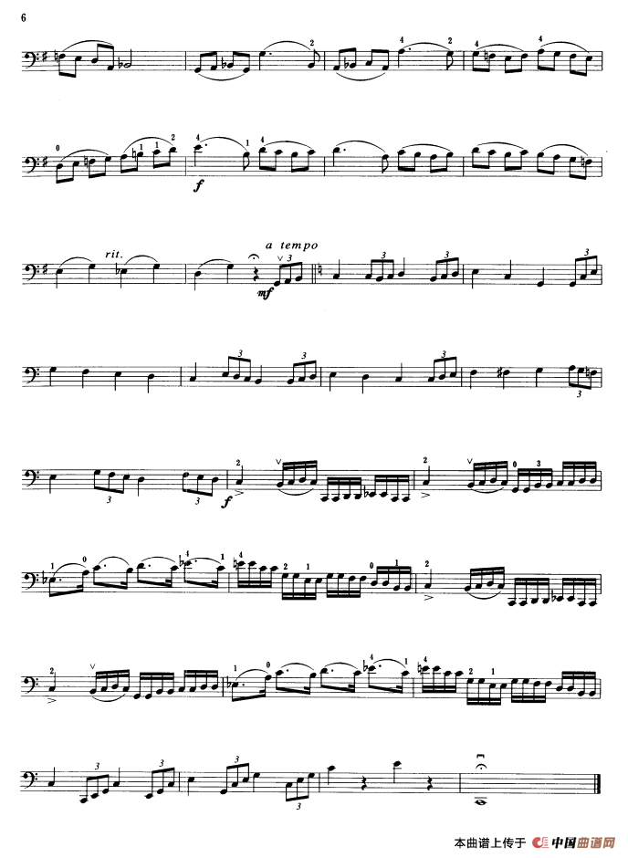 里丁小协奏曲（C大调）（大提琴）