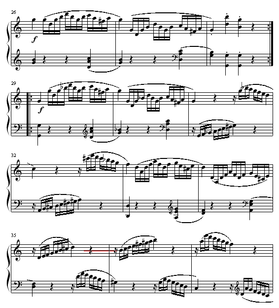 奏鸣曲 Sonatas K545钢琴谱